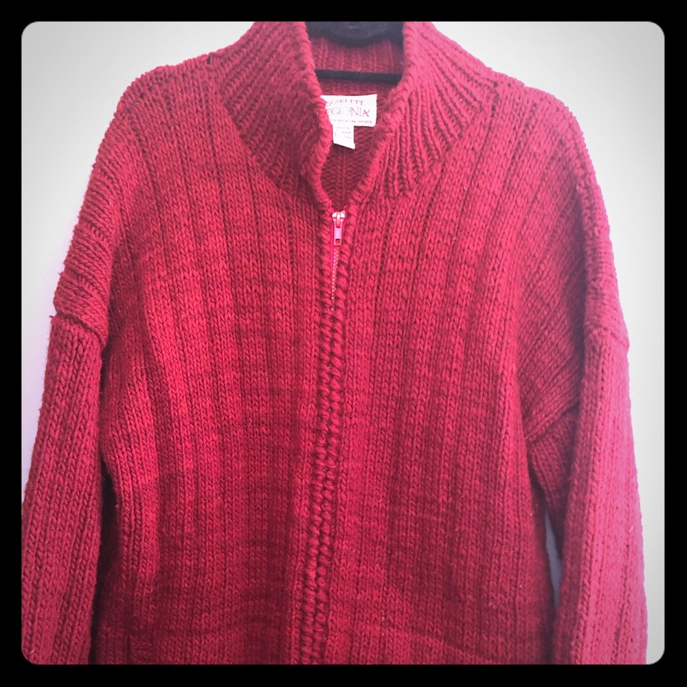 Burnt orange 100% wool jacket